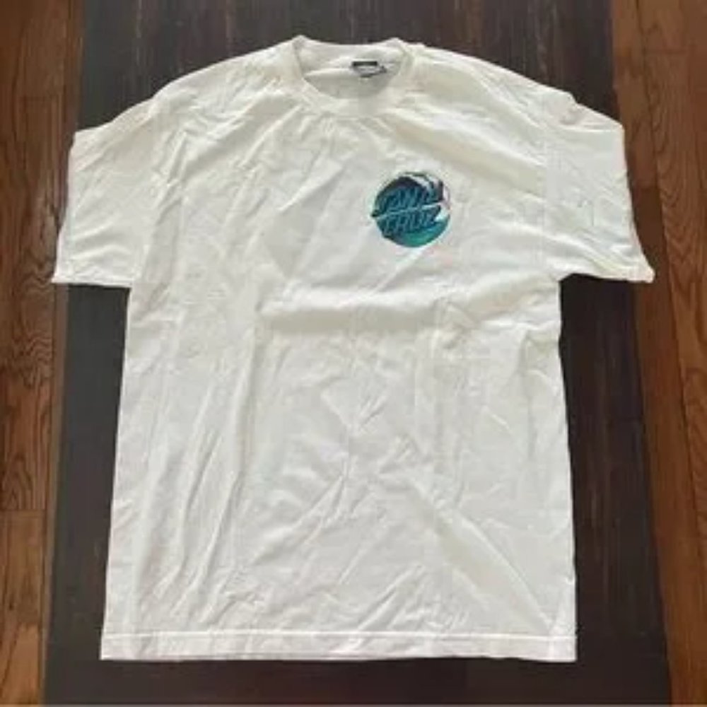 White Santa Cruz Wave Dot Graphic Tee - Picture 2 of 4